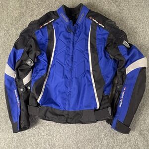 Sedici #16 CE Level 2 Motorcycle Jacket Men's M Padded Mesh Armored Blue/Black
